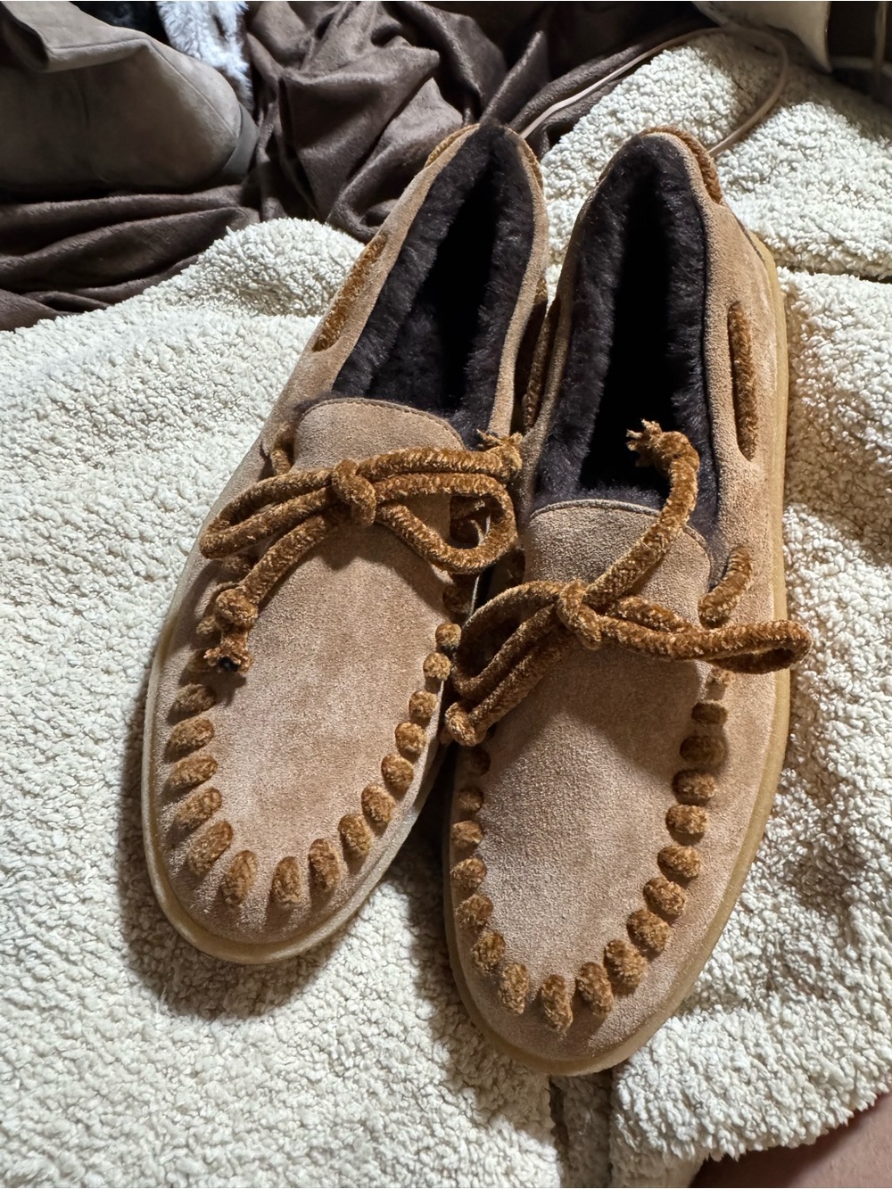 Women’s vaneli Suede Moccasin Slip-Ons - Tan